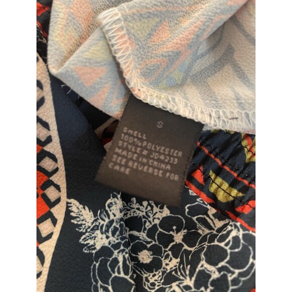 Jealous Tomato Off Shoulder LS Dress Aztec Floral Boho Artsy SMALL Above Knee - Picture 13 of 13